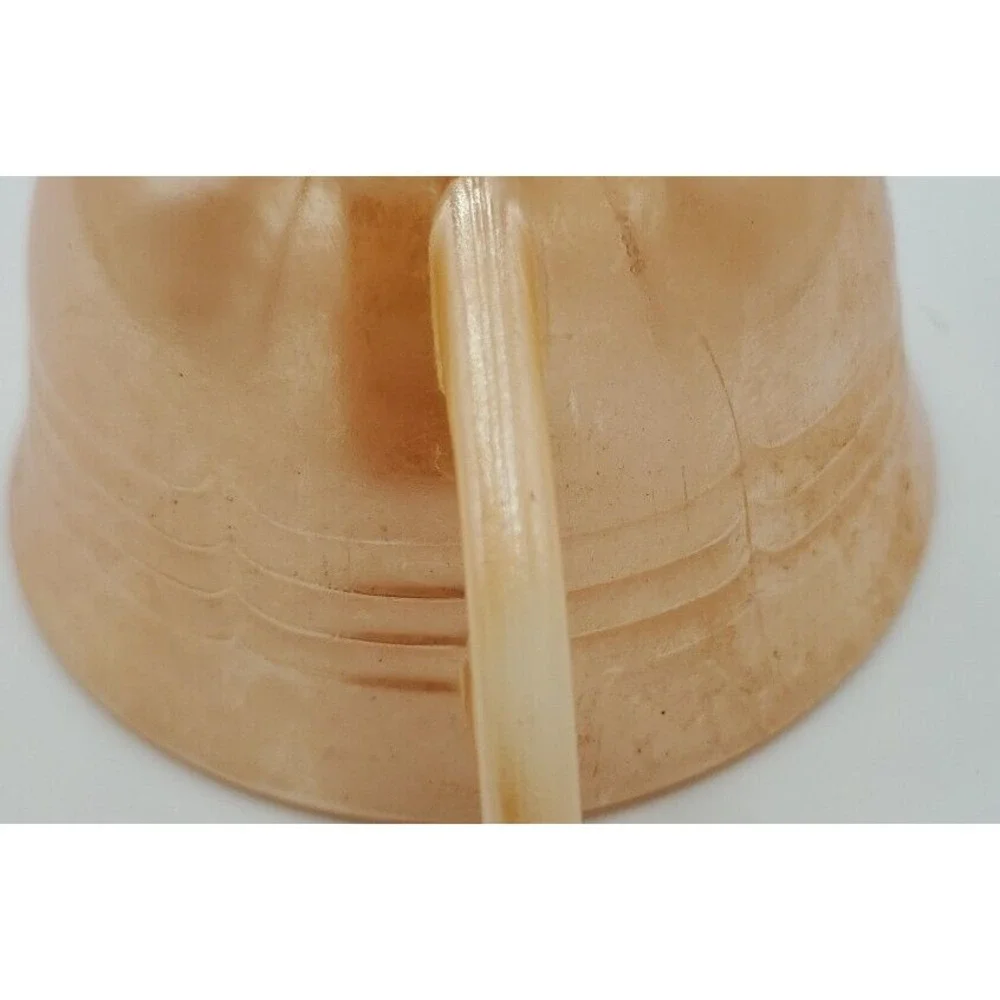 Vintage Fire King‎ Ware Lusterware Milk Glass Peach 3-Band Orange Coffee Tea Cup